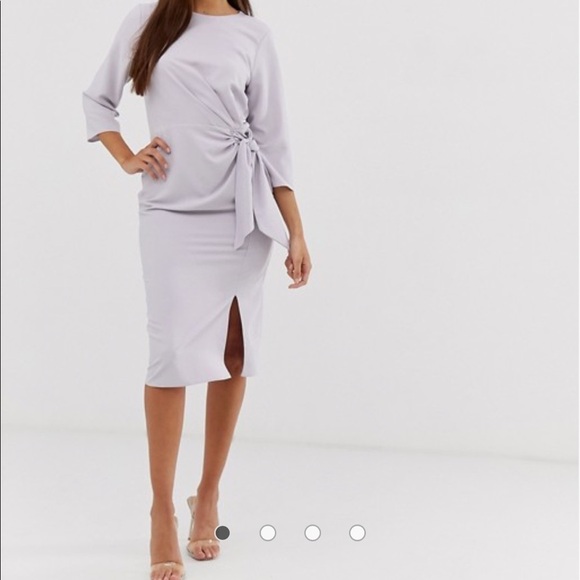 ASOS DESIGN wrap detail midi dress - Picture 1 of 7